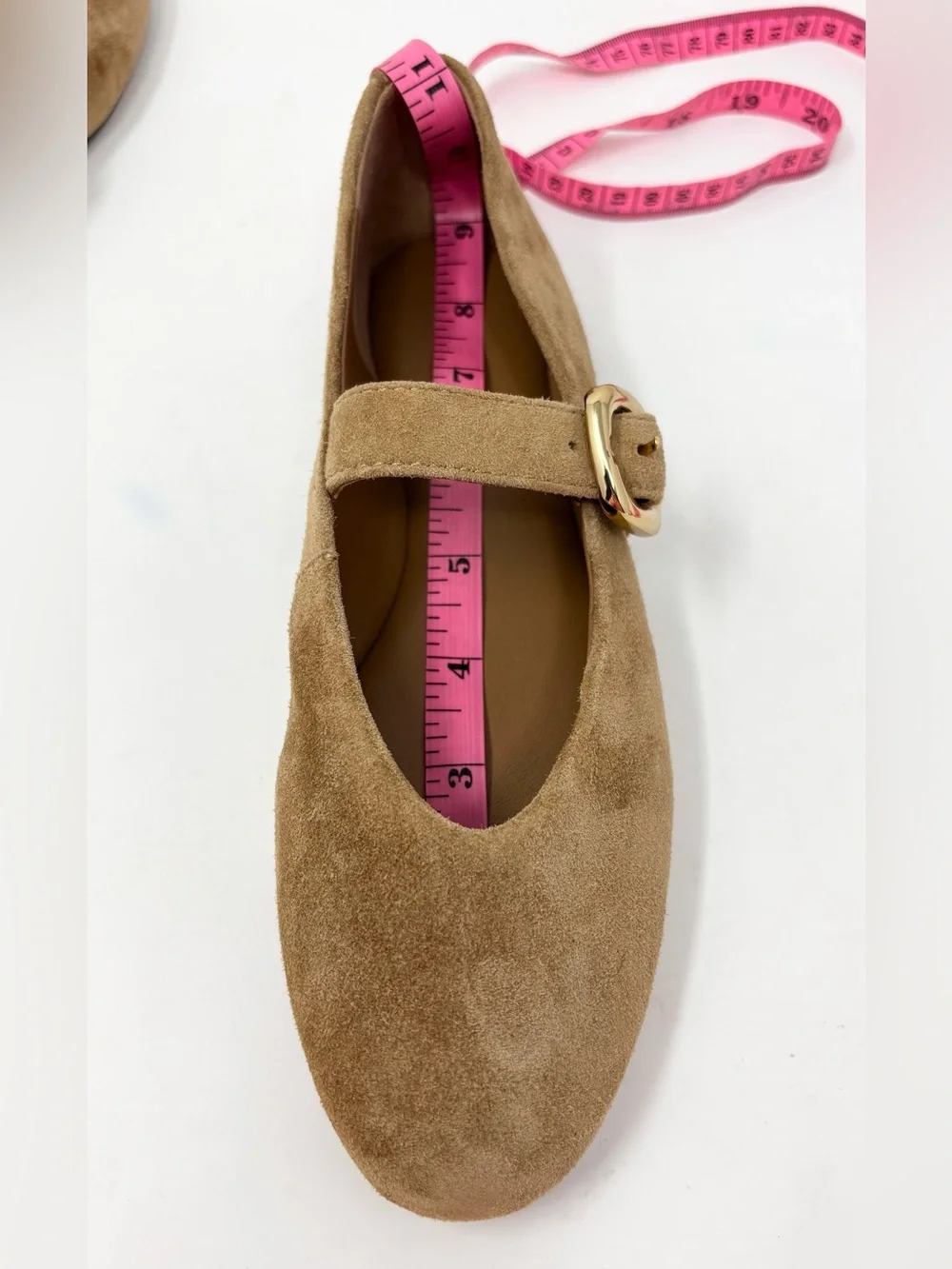 Madewell The Remy Mary Jane Flats Dried Acorn Brown Suede Gold Buckle Size 6